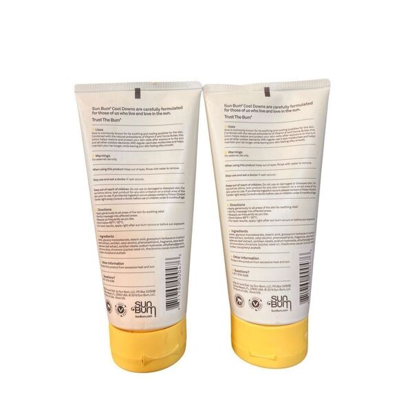 2 Sun Bum COOL DOWN Premium Moisturizing After Sun Lotion - 6 Fl Oz each - Picture 2 of 2